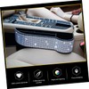 BUGUUYO 1Pc Rhinestone Studded Car Seat Gap Storage Box Multifunctional