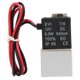 Solenoid Valve DC 12V 1/4 Inch 1/8 Inch 2 Way Electric Solenoid Valve Air Valve for Water Air Oil Aluminium Alloy (1/8 Inch), Default