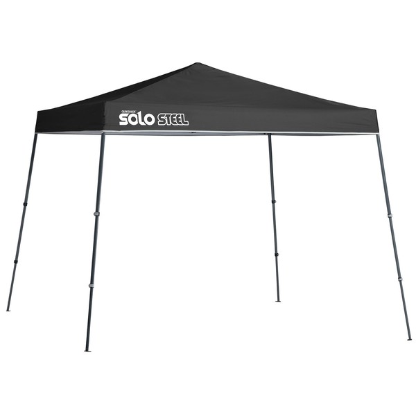 Quik Shade 11' x 11' Solo Steel 72 Square Feet of Shade Slant Leg Outdoor Pop-Up Canopy - Black (164296DS)
