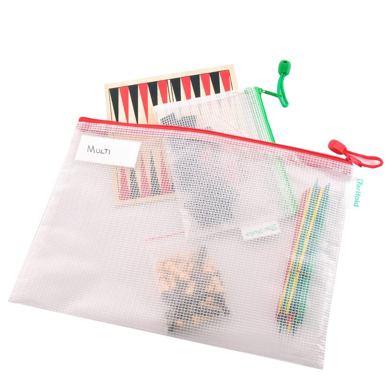 Tarifold Fr 509009 - 8 A4 Plastic Zip Document Sleeves