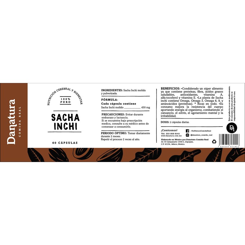 Cápsulas Veganas de Sacha Inchi