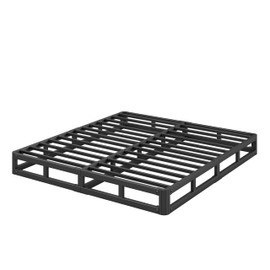 LAKKURI 5 Inch High King Size Bed Frame Low Profile, Metal Platform Bed Frame King No Box Spring Needed, Mattress Foundation, Easy Assembly, Heavy Duty, Noise Free