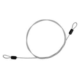 Cerradura de cable de seguridad de 39 pulgadas de 2 mm, cable de seguridad con revestimiento de vinilo de acero, cable de acero flexible, cuerda de alambre de seguridad de doble bucle (plata)