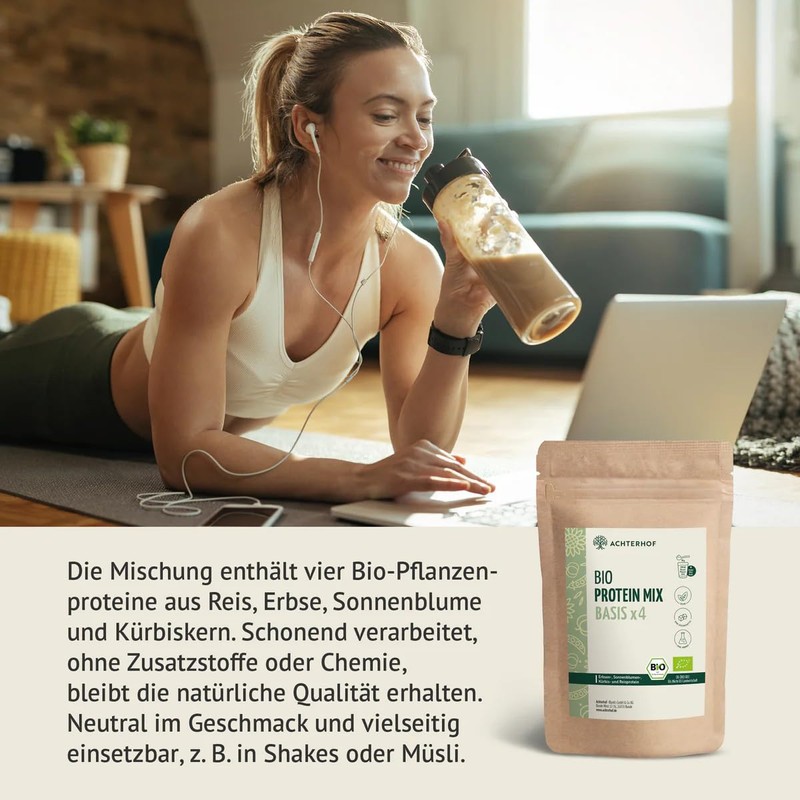 Organic Protein Base Mix x4 500g | 4 Vegetable Proteins