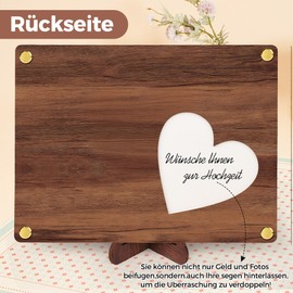 Money Gift Wedding Camper Made of Wood, Wedding Gift Including Stand, Wedding Gifts for Bride and Groom, Money Gifts Wedding Packaging with Test Tubes, Wedding Anniversary Relatives, Friends and