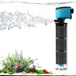 Aulofee Aulofee Internal Aquarium Filter, Upgraded 100C300 Gallon Fish Tank Filters, 660GPH Submersible Whisper Pump for Large Turtle Tanks & Small Pond with Debris Tray, Check Valve, Fresh & Saltwater
