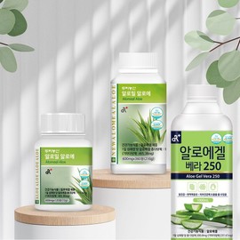 Kwaebyeon Alomil Aloe Type 2 A + Aloe Vera 250 1L, 2 units, 480 tablets / 쾌변 알로밀알로에 2종A + 알로에베라250 1L, 2개, 480정