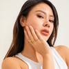 Chunky Gold Rings for Women Non Tarnish Gold Silver Stackable