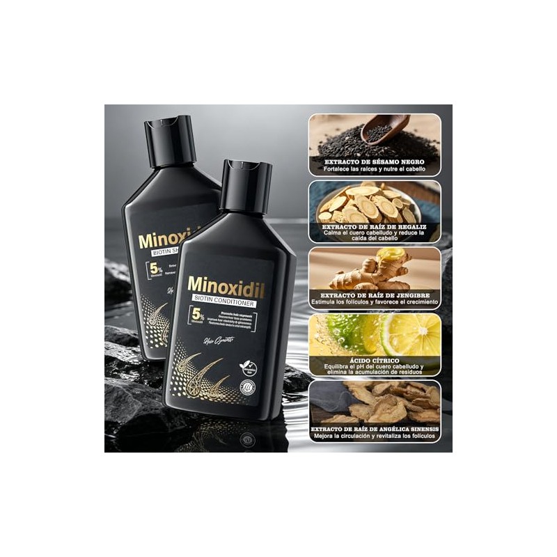 Kit Champú Acondicionador Biotina Fortalece Cabello 2x260ml