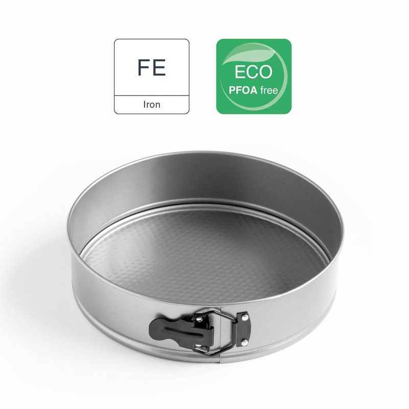 Lacor - 68680 - Süßwarenformen rund, Biskuitform, herausnehmbare Form, Kohlenstoffstahl,