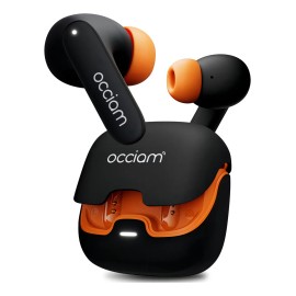 Audífonos inalámbricos bluetooth Occiam S36 In Ears, Color Negro - 100 horas de reproducción total, drivers de 13mm para sonido HIFI, 45ms de latencia baja, doble micrófono ENC, carga rápida 10min