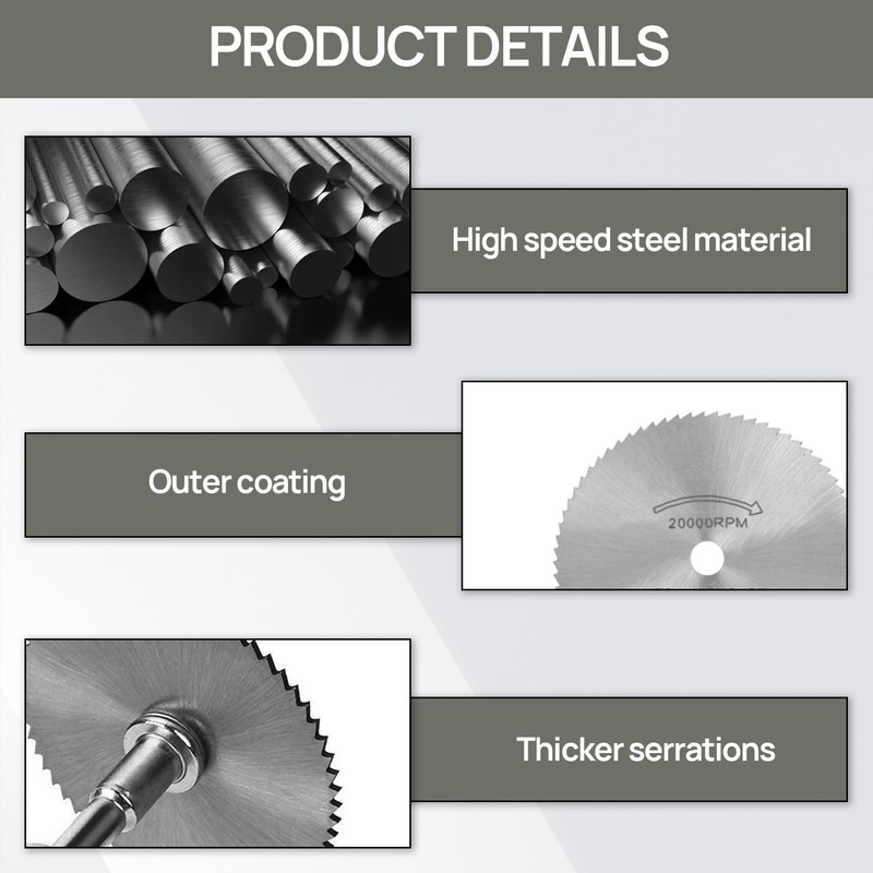 6 Pcs Drill Cutting Disc, HSS Cutting Discs for Dremel