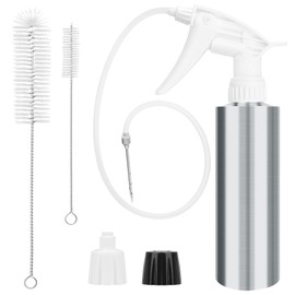 2 in 1 Spray Bottle and Marinade Injector, Anglecai Spray Bottle with Injector Gun/Hose/2 Marinade Needles, Dual Functionality Smoker Spray Bottle and Marinade Injector for BBQ Camping
