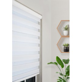 Pinecrest Home Goods Dual Layer Light Filtering Roller Shades (Corded) (White, 36 W x 78 H)