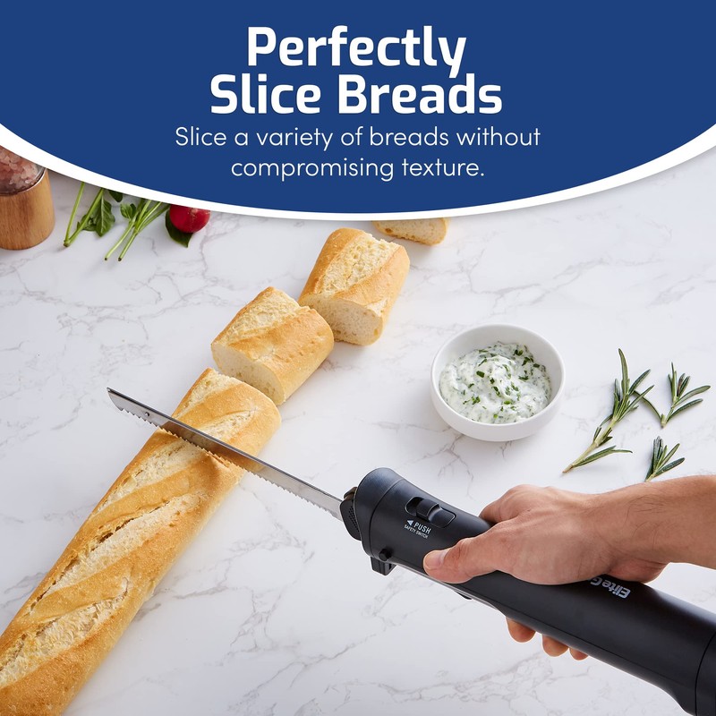 Elite Gourmet EK9810 Professional Cordless Rechargeable Easy-Slice Electric Knife with