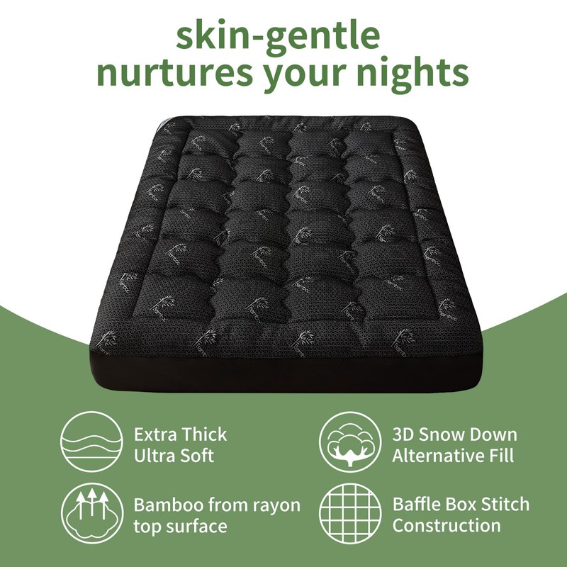 Premium 100% Waterproof King Mattress Topper, Breathable Mattress Pad, Rayon