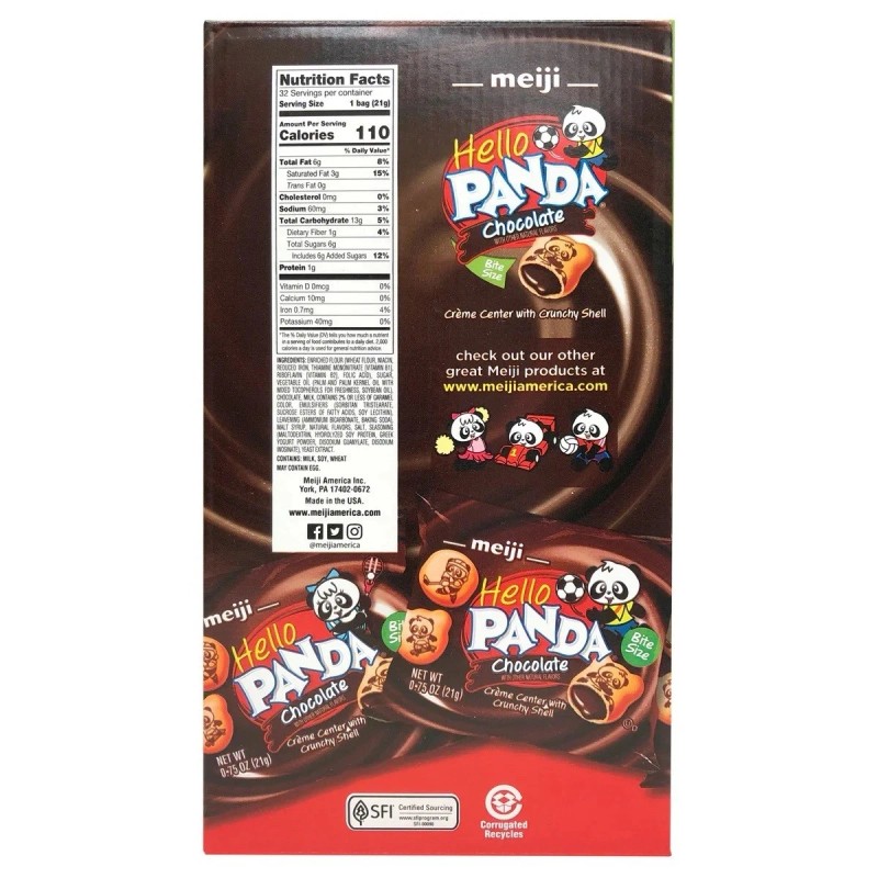 Hello Panda Meiji Hello Panda Chocolate Creme Filled Cookies, 0.75