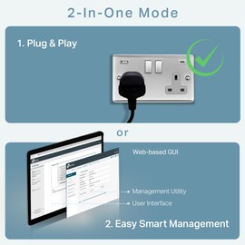 TP-Link Managed Network Switch 8-Port Gigabit, Support QoS VLAN IGMP Snooping, Network Monitoring through Web Interface, 3.68 W(TL-SG608E), Black