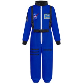 Aoiviss Astronaut Costume for Kids, Space Costume Space Suit for Boys Girls NASA Astronaut Cosplay Role Play Dress Up