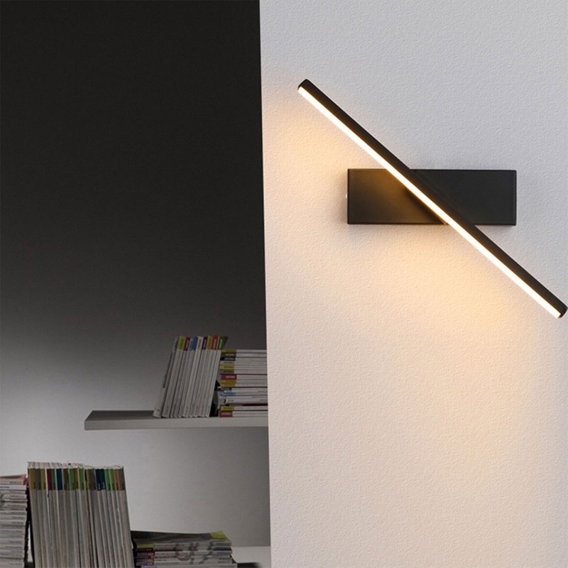 LED Strip Wall Lamp Rotatable Wall Sconce Bedside Table Reading