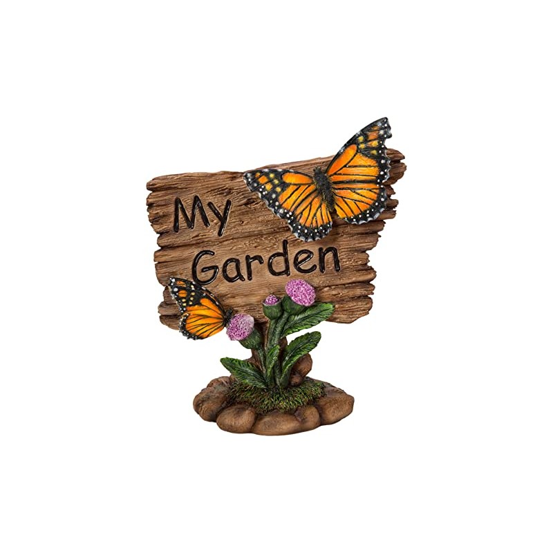 Vivid Arts - My Garden Sign Butterflies Realistic Garden Decoration,