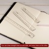 sourcing map 2 in 1 Set Straight Plastic Ruler 15