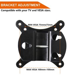 Greenbay Monitor Wall Mount Bracket Swivel & Tilt for LED Curved QLED QE 4K LCD OLED SUHD UHD Television TV Wall Bracket Fixed Mount 10" - 32" up to 15kgs/33lbs Black