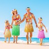 Aomig Hawaiian Grass Skirt, 5 Pcs Hawaiian Garlands, Tropical Fancy