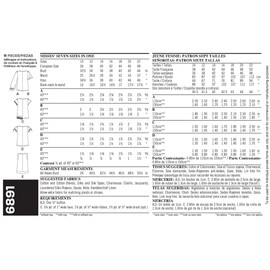 New Look sewing pattern 6891: Misses Tops, size A, paper, WHITE, A (10-12-14-16-18-20-22)