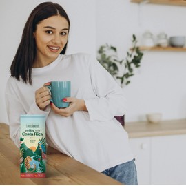 Coffee from Costa Rica Medium Roast Ground I 16 oz - 453 Grams I by Liquid Gold Coffee I 100% Arabica Beans