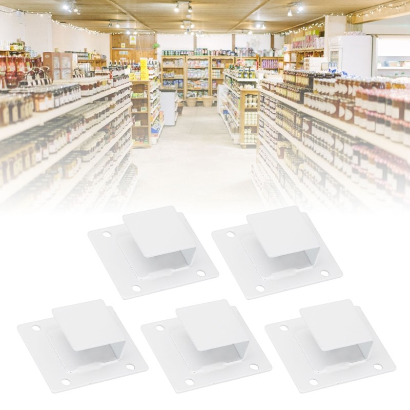 5pcs Wall Shelf Tube Holder Stainless Steel Bar Mount Bracket