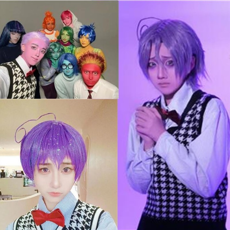 KiyaCos 30cm lt Purple Lavender Lilac Fluffy Fear Cosplay Wig