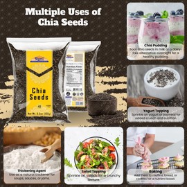 Rani Chia Seeds 3.5oz (100g) ~ All Natural | Vegan | Gluten Friendly | Non-GMO | Kosher | Indian Origin