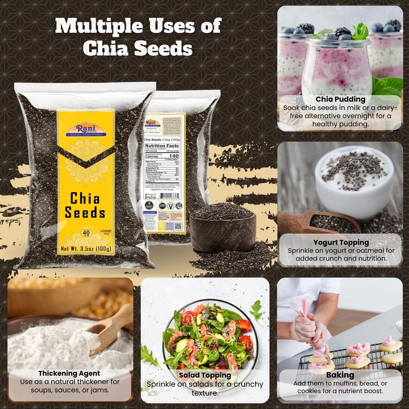 Rani Chia Seeds 3.5oz (100g) ~ All Natural | Vegan