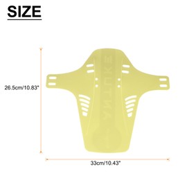 HARFINGTON 2pcs Mountain Bike Mud Guard Front/Rear Mud Guards with Cable Tie Lightweight Fits for MTB Road Bike, Yellow
