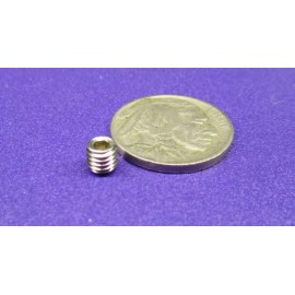 Basic 316 Stainless Steel Set Screws, Cup Point, 10-32 x 3/16" Length, 100 Pieces