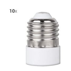 kwmobile 10x Lamp Socket Adapter Converter - E27 Socket to E14 Socket Lamp Adapter - Lamp Socket Adapter for LED Halogen Energy-Saving Lamps