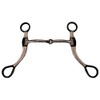 Coronet Engraved Barbwire Design Snaffle Bit with Antique Finish