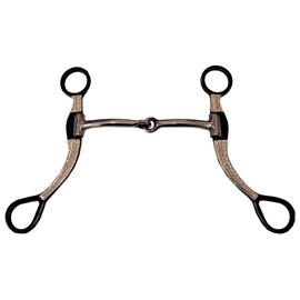 Coronet Engraved Barbwire Design Snaffle Bit with Antique Finish