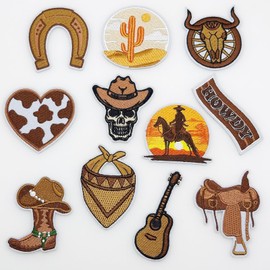 Attuslla 11 PCS Vintage Iron on Patches Iron on Embroidered Patch Sewing DIY Applique Embroidered Applique for Clothes Dress Hat Jeans Decoration