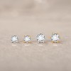 GW Moissanite Earrings 925 Silver 18 Carat Gold-Plated Women's Stud