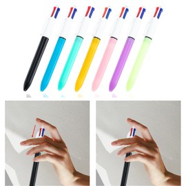 Scettar Pack of 10 Retractable Ballpoint Pens, 4 Colours in 1, Retractable Ballpoint Pen, Can Be Used to Take Notes, Diary, Handbook