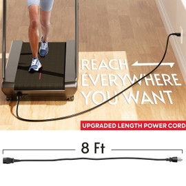 Power Cord Replacement for Treadmills and Computers, Extra Long 8 Feet Cord Compatible with Peloton Tread and Superfit Treadmill, 14 AWG Heavy Duty AC Power Supply Cable, Universal 3 Prong