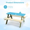 Costzon Kids Picnic Table, Acacia Wood Childrens Activity Table with