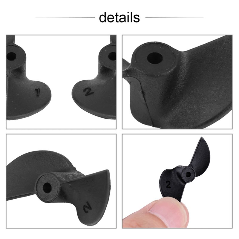 RC Boat Propellers, Durable Nylon 2-Blade Set, Remote Control Propellers
