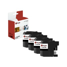 Laser Tek Services Compatible High Yield Ink Cartridge Replacement for Brother LC-207 LC207BK Works with Brother MFCJ4320DW J4420DW Printers (Black, 4 Pack) - 1,200 Pages