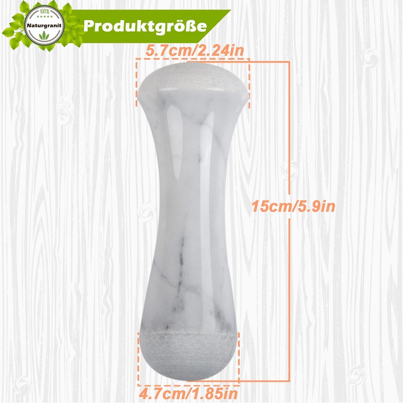 Tianman Marble replacement pestle, 15 cm long, polished, use the