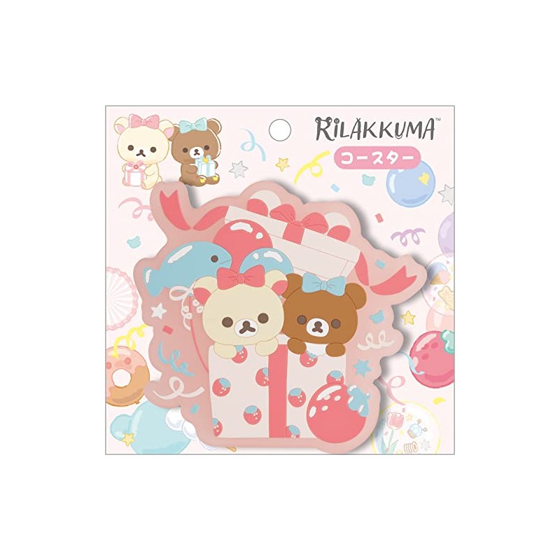 San-x Rilakkuma "Nikoniko Happy for You" Coaster KA16702