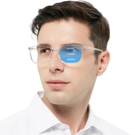 OCCI CHIARI Mens Progressive Multifocus Reading Glasses Transition Bifocal Readers(Clean +200) 1.0 1.5 2.0 2.5 3.0 3.5