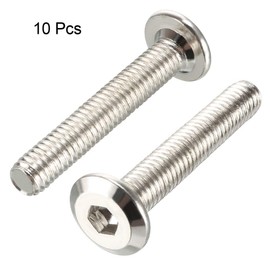uxcell M6x35mm Furniture Bolts Hex Socket Screws Fastener Carbon Steel 10pcs